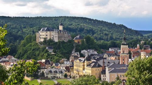 Schlösser Greiz mit Stadtkirche