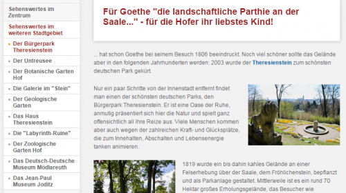 Hradní park Theresienstein