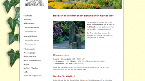 Botanická zahrada Hof