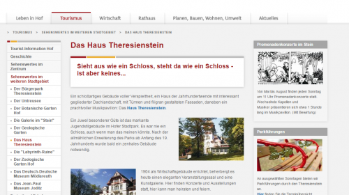 Dům Theresienstein v Hofu