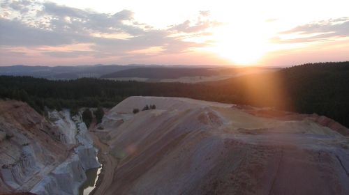 Kaolinový důl Hirschau