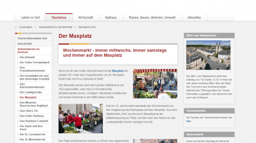 Hof - náměstí (Maxplatz Hof)