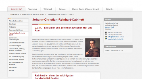 Johann Christian Reinhart Cabinett