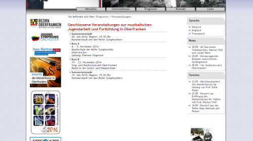 Haus Marteau - Mezinárodní konzerty a kurzy