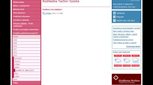 Rozhledna na Vysoké u Tachova