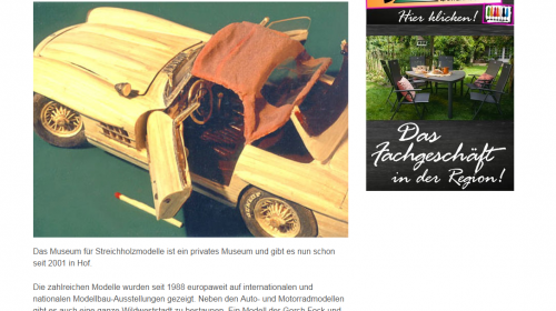 Museum předmětů vytvořených ze zápalek