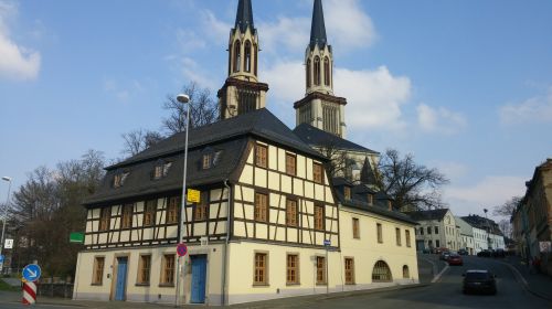 Kulturní a turistické informace v Oelsnitz domě Zoephelschen Haus