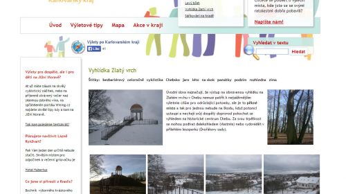 Vyhlídka na Zlatém vrchu v Chebu